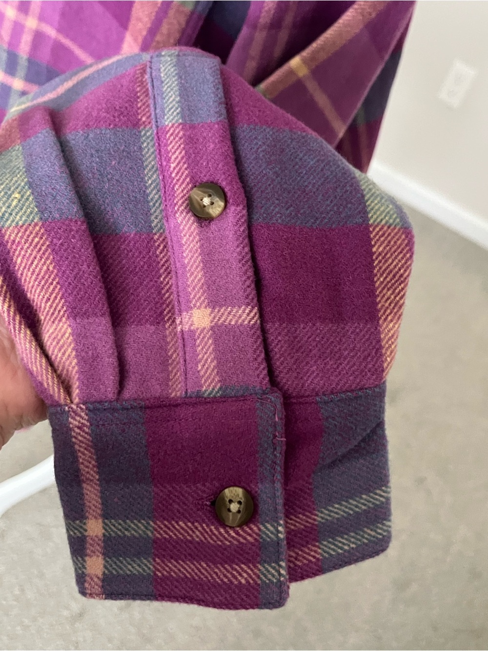NWT Madhappy Wool Purple Plaid Buttondown Shirt Size Large (May Fit Up To XXL) - Picture 7 of 12
